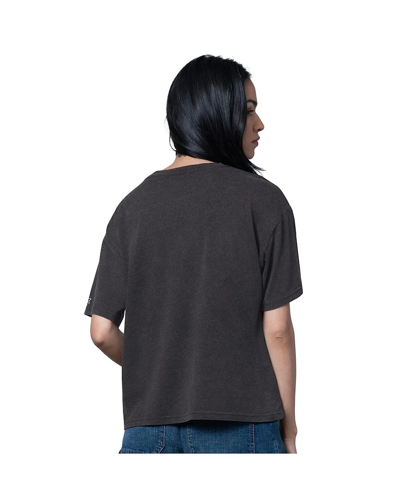 Starter Women's Heather Black Jacksonville Jaguars Oversized Hall of Fame T-Shirt