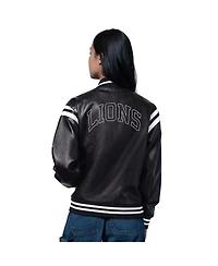 Starter Women's Black Detroit Lions High Heat Varsity Jacket