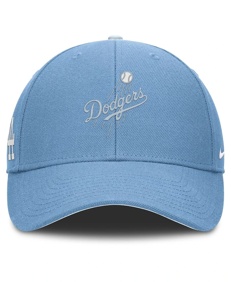 Nike Men's Light Blue Los Angeles Dodgers Rise Dri-Fit Adjustable Hat
