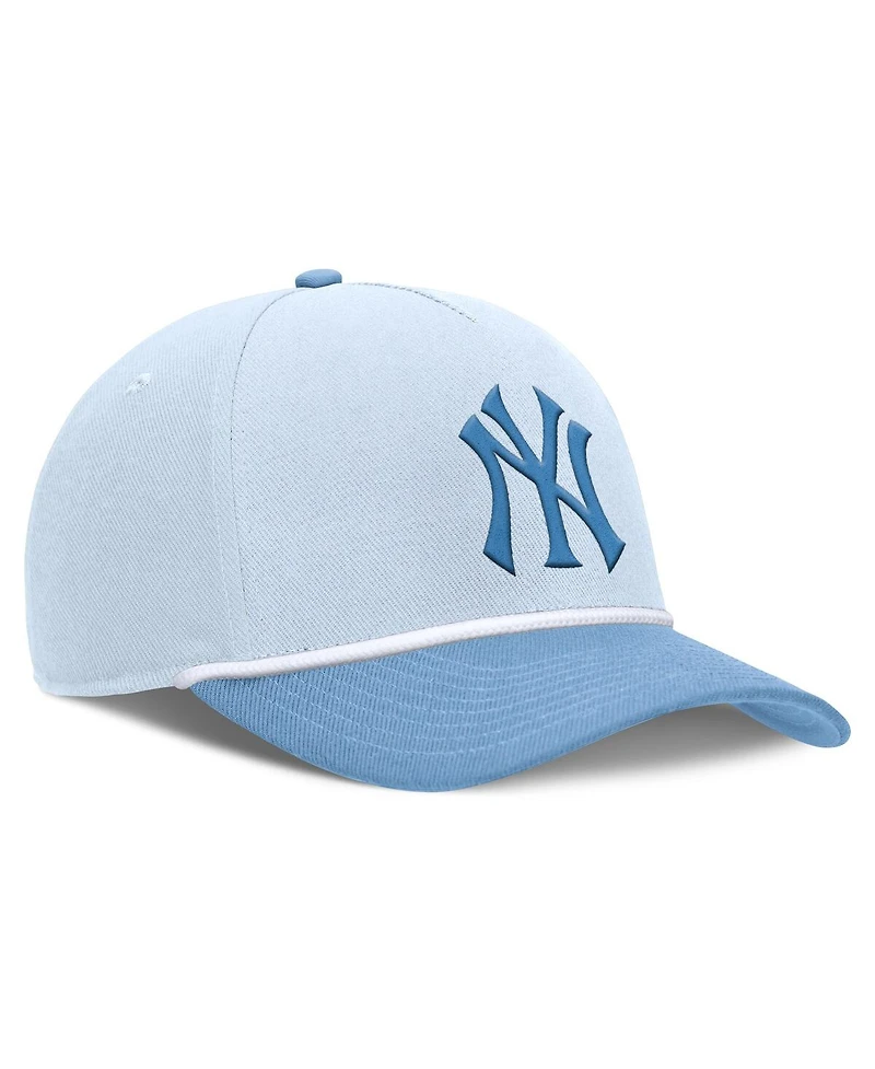 Nike Men's Light Blue New York Yankees Rise Dri-Fit Adjustable Hat