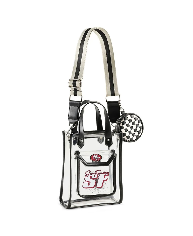 Wear by Erin Andrews San Francisco 49ers Clear Stadium Crossbody Purse with Coin Pouch