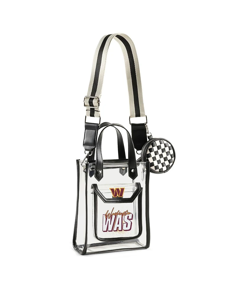 Wear by Erin Andrews Washington Commanders Clear Stadium Coin Pouch with Crossbody Purse