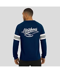 Fanatics Men's Darius Rucker Collection by Navy New York Yankees Waffle-Knit Raglan Long Sleeve Henley T-Shirt