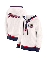 Wear by Erin Andrews Women'sCream Indiana Fever Hooded Sweater