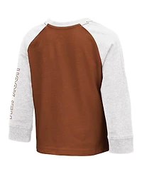Colosseum ToddlerTexas Orange Texas Longhorns Two-Hit Raglan Long Sleeve T-Shirt