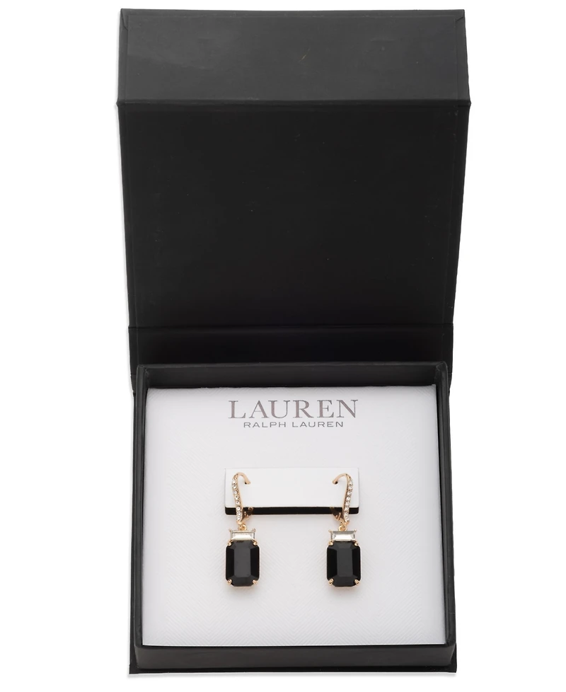 Lauren Ralph Glass Stone Drop Earrings