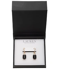 Lauren Ralph Glass Stone Drop Earrings