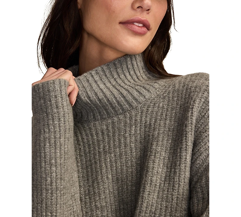 Lucky Brand Women's Ribbed Mock-Neck Sweater