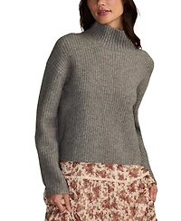 Lucky Brand Women's Ribbed Mock-Neck Sweater