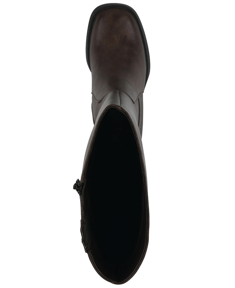 White Mountain Women's Mackle Tall Block Heel Boots