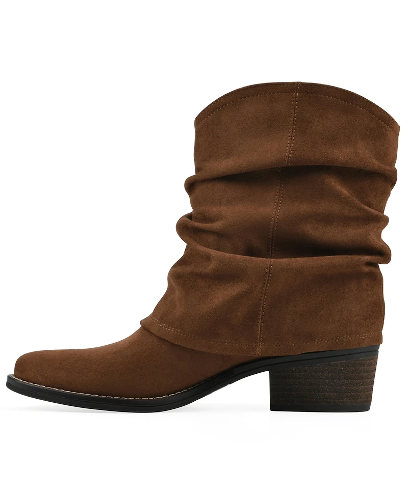 White Mountain Women's Alden Mid Calf Western Booties