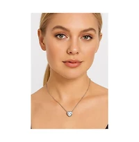 Heart Necklace with Cubic Zirconia Crystal