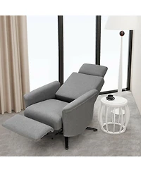 Gymax Massage Recliner Chair Swivel Single Sofa Lounge w/Adjustable Headrest