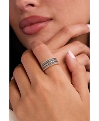 Le Vian Chocolate Diamond & Nude Diamond Multirow Statement Ring (1-1/5 ct. t.w.) in 14k Rose Gold