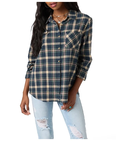 O'Neill Women's Logan Long Sleeve Flannel Shirt