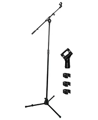 5 Core Microphone Stand Floor Height Adjustable w Extending Telescoping Boom Arm