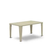 East West Furniture Wicker Patio Set Natural Linen