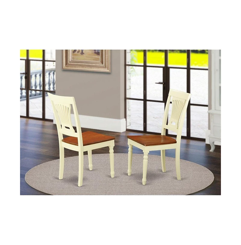 East West Furniture Dining Room Set Buttermilk & Cherry