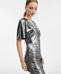 Boss Orange Women's Lame Ruched Mini Dress