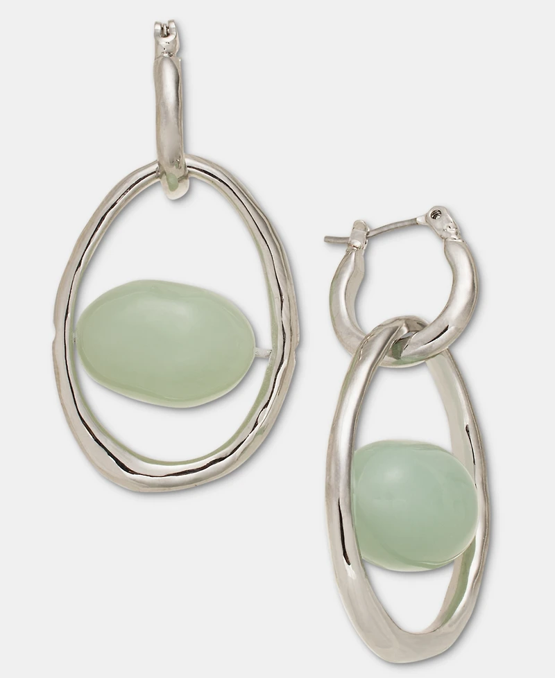 Style & Co Orbital Stone Charm Hoop Earrings, Macy's Exclusive
