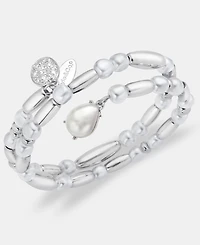 Style & Co Imitation Pearl Beaded Coil Bracelet, Macy's Exclusive