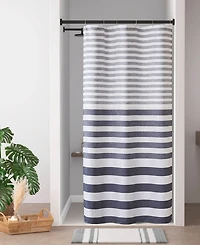 Madison Park Ariana Ombre Waffle Shower Curtain, 72" x