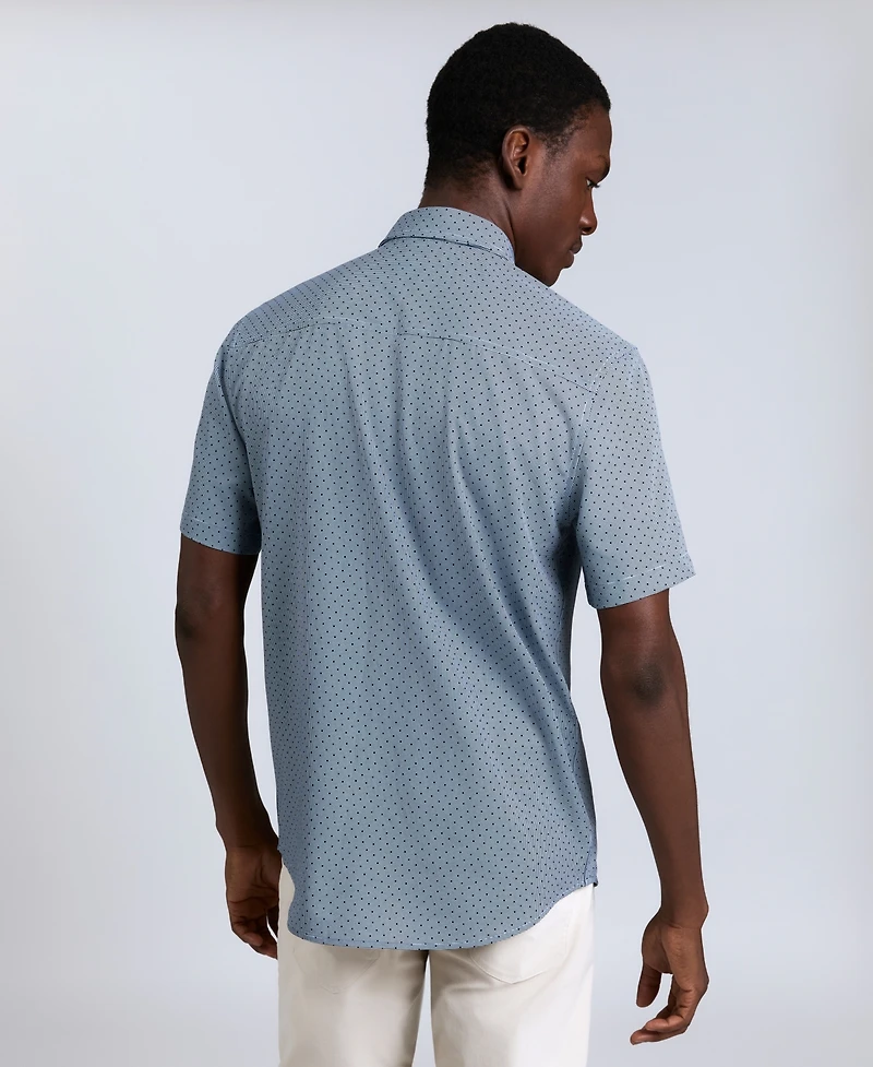Kenneth Cole Men's Performance Sport Short Sleeve Shirt