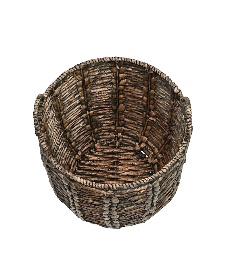Jonathan Y Laurel 19.49" Bohemian Hand-Woven Abaca Hamper Basket with Handles