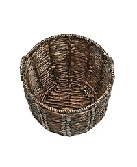 Jonathan Y Laurel 19.49" Bohemian Hand-Woven Abaca Hamper Basket with Handles