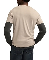 Lucky Brand Men's Venice Burnout Notch Neck T-shirts