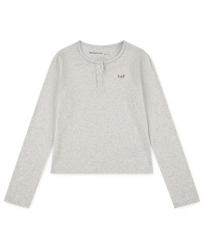 abercrombie kids Girls Essential Long Sleeve Henley T-Shirt