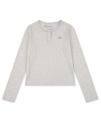abercrombie kids Girls Essential Long Sleeve Henley T-Shirt