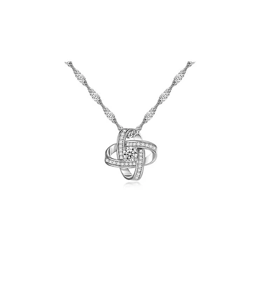 Knot Necklace With Cubic Zirconia Stones