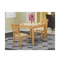 East West Furniture 3 Pc Kitchen Table set - Dining Table for small spaces and 2 Dining Chairs