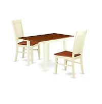 East West Furniture Dining Room Set Buttermilk & Cherry