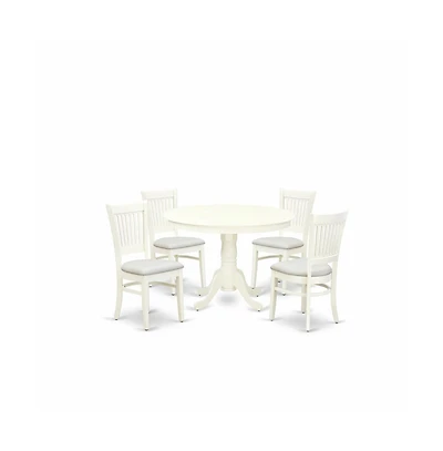 East West Furniture 5-Pc Dining Room Table Set- 4 Dining Chairs and Modern Kitchen Table