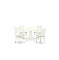 East West Furniture 5-Pc Dining Room Table Set- 4 Dining Chairs and Modern Kitchen Table