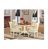 East West Furniture 5 Pc Kitchen Table set-small Kitchen Table and 4 Chairs for Dining room