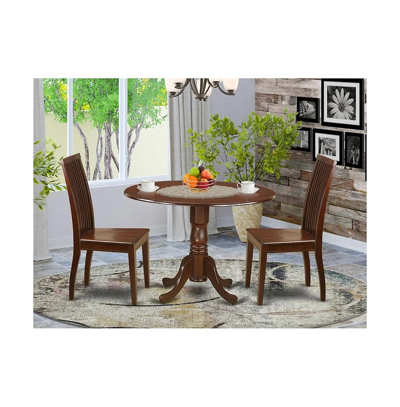 East West Furniture Dining Room Set Mahogany