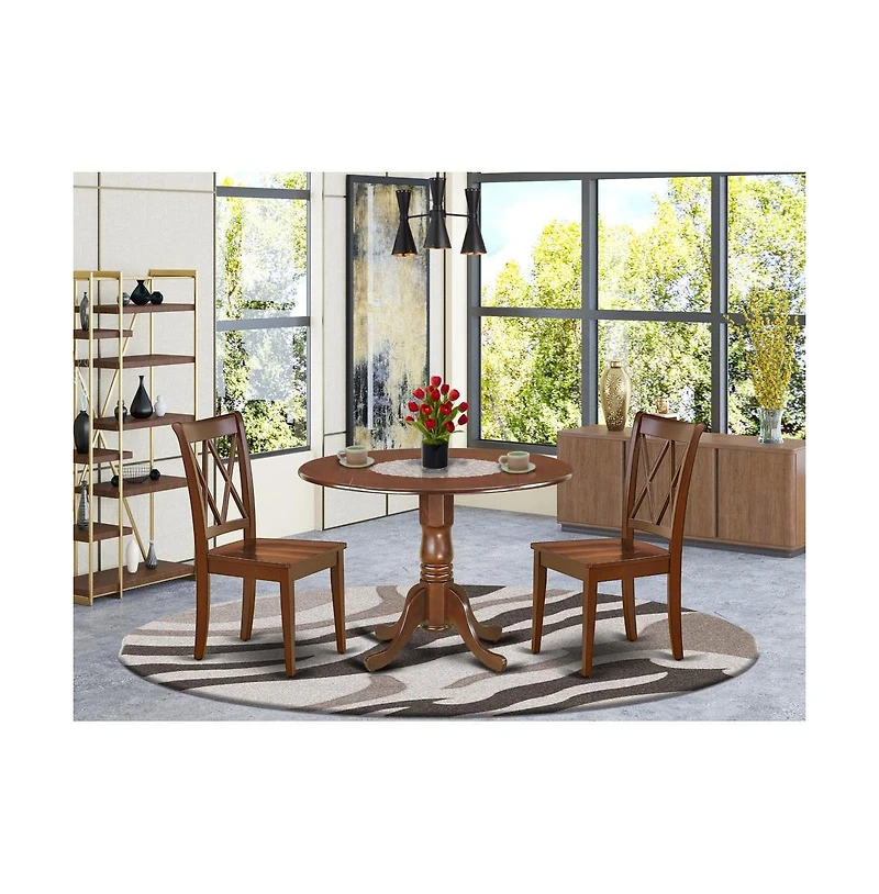 East West Furniture Dining Room Set Mahogany