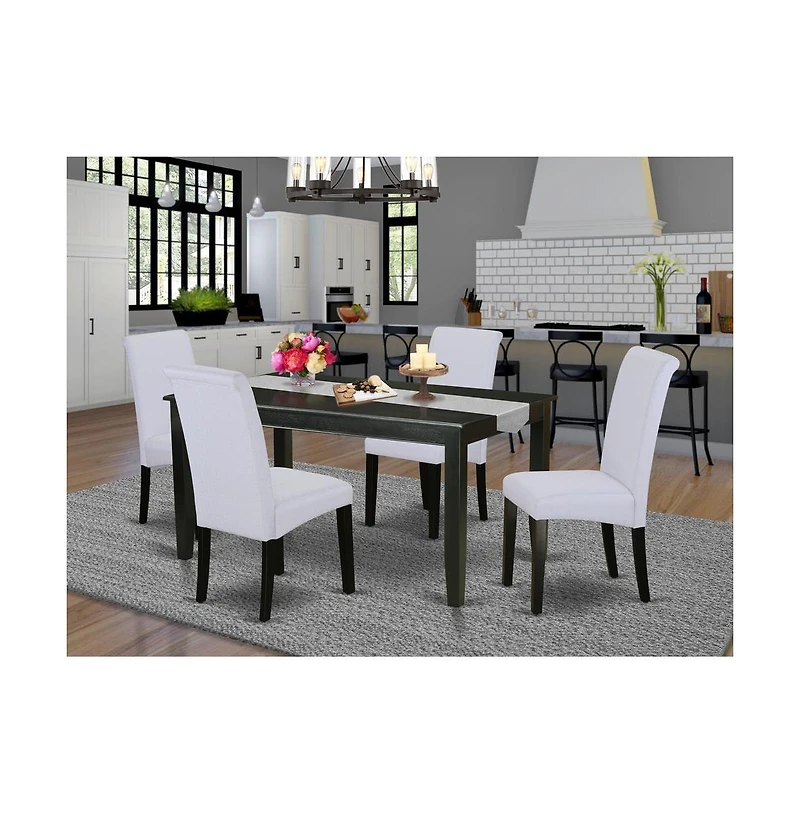 East West Furniture Dining Room Set Black