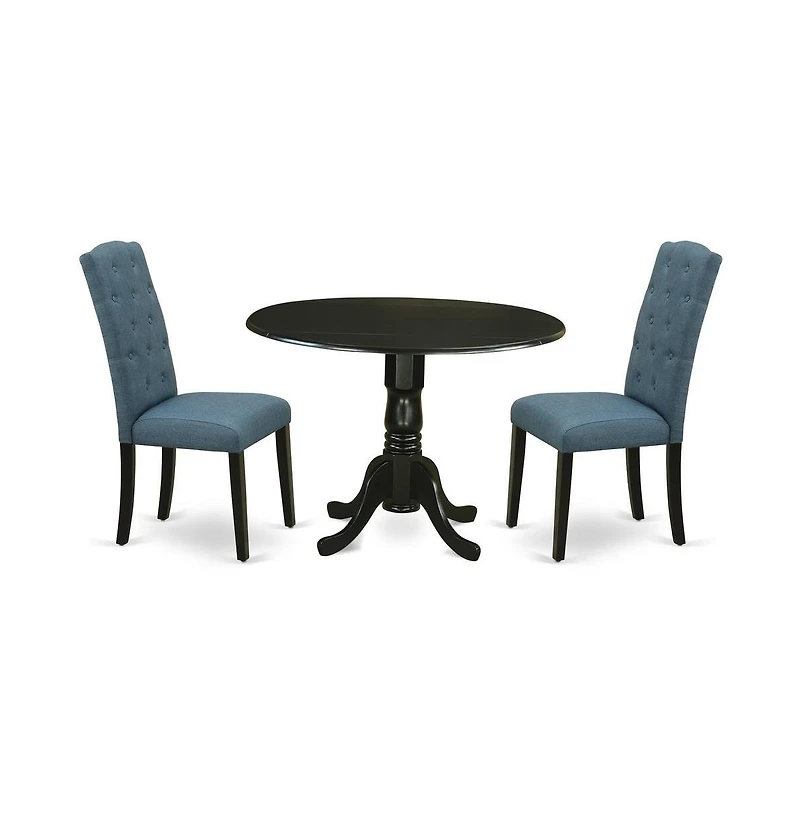 East West Furniture Dining Room Set Black