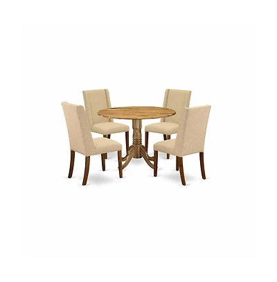 East West Furniture Dining Room Set Natural