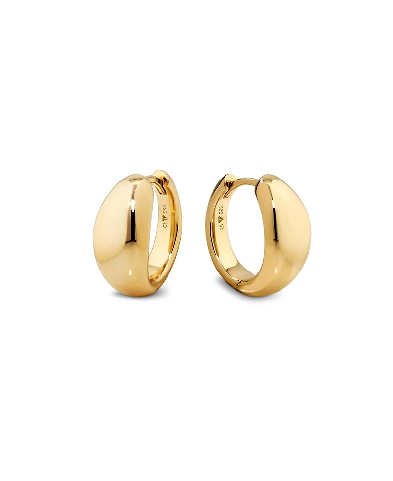 Devata Dome Hoop Earrings in Gold Plated Sterling Silver