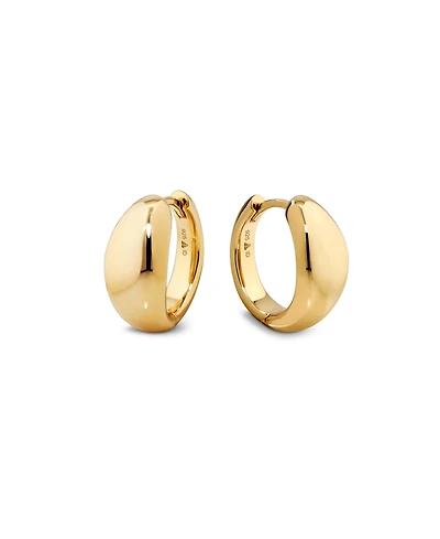 Devata Dome Hoop Earrings in Gold Plated Sterling Silver
