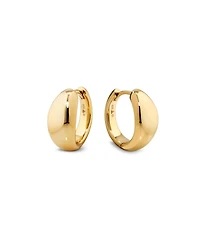 Devata Dome Hoop Earrings in Gold Plated Sterling Silver