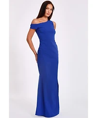 Quiz Women's Bengaline Strap Off Shoulder Wrap Maxi Dress
