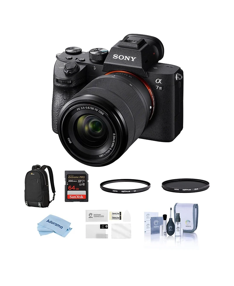 Sony Alpha a7 Iii 24MP Uhd 4K Mirrorless Digital Camera with Fe 28-70mm Lens