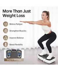 350lbs Capacity Vibration Plate Exercise Machine Vibrating for Lymphatic Drainage & Weight Loss Whole Body Shaking Workout Fitness
