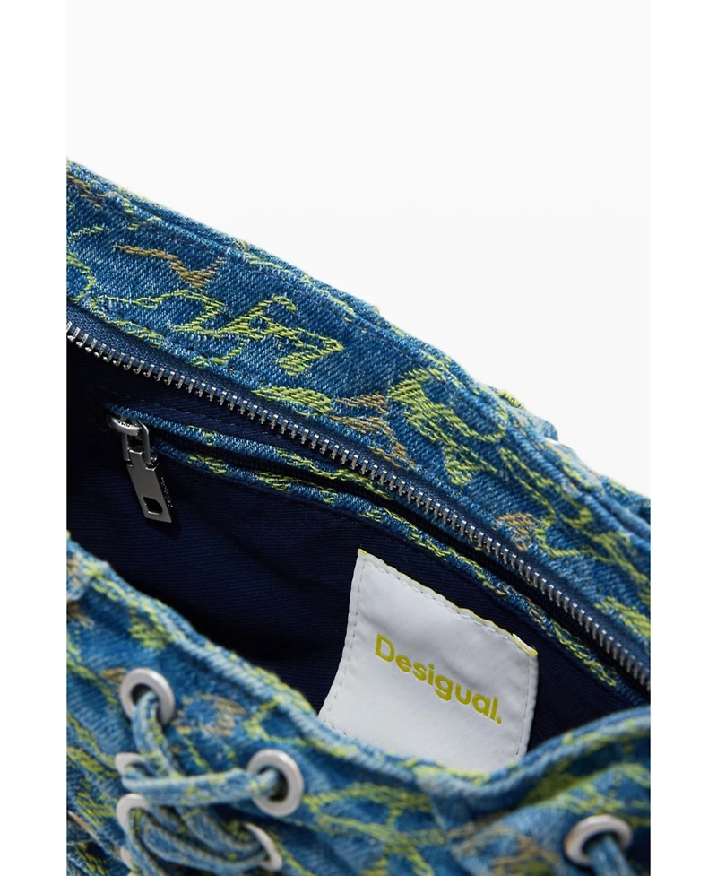 Desigual Women's Medium braided denim bag